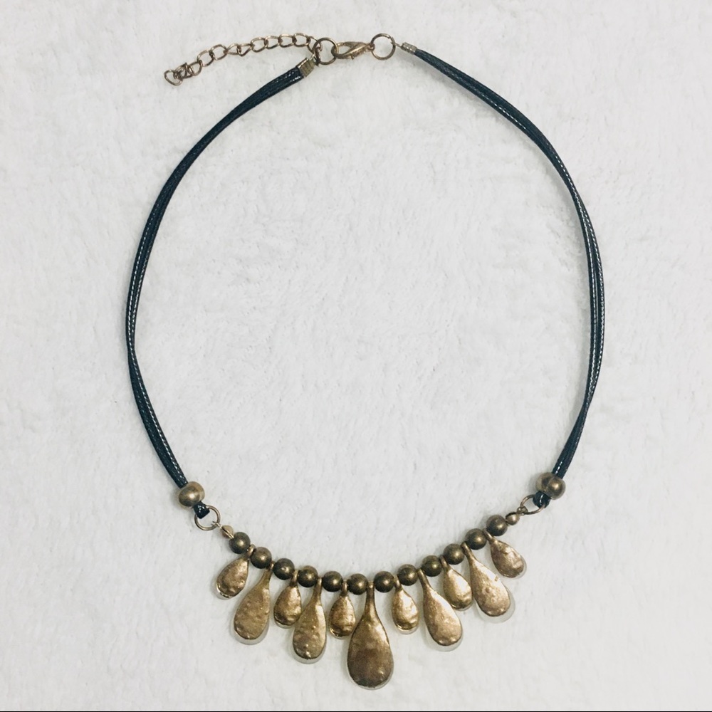 Teardrop Stone Date Night Statement Necklace Costume Jewelry - Picture 4 of 6